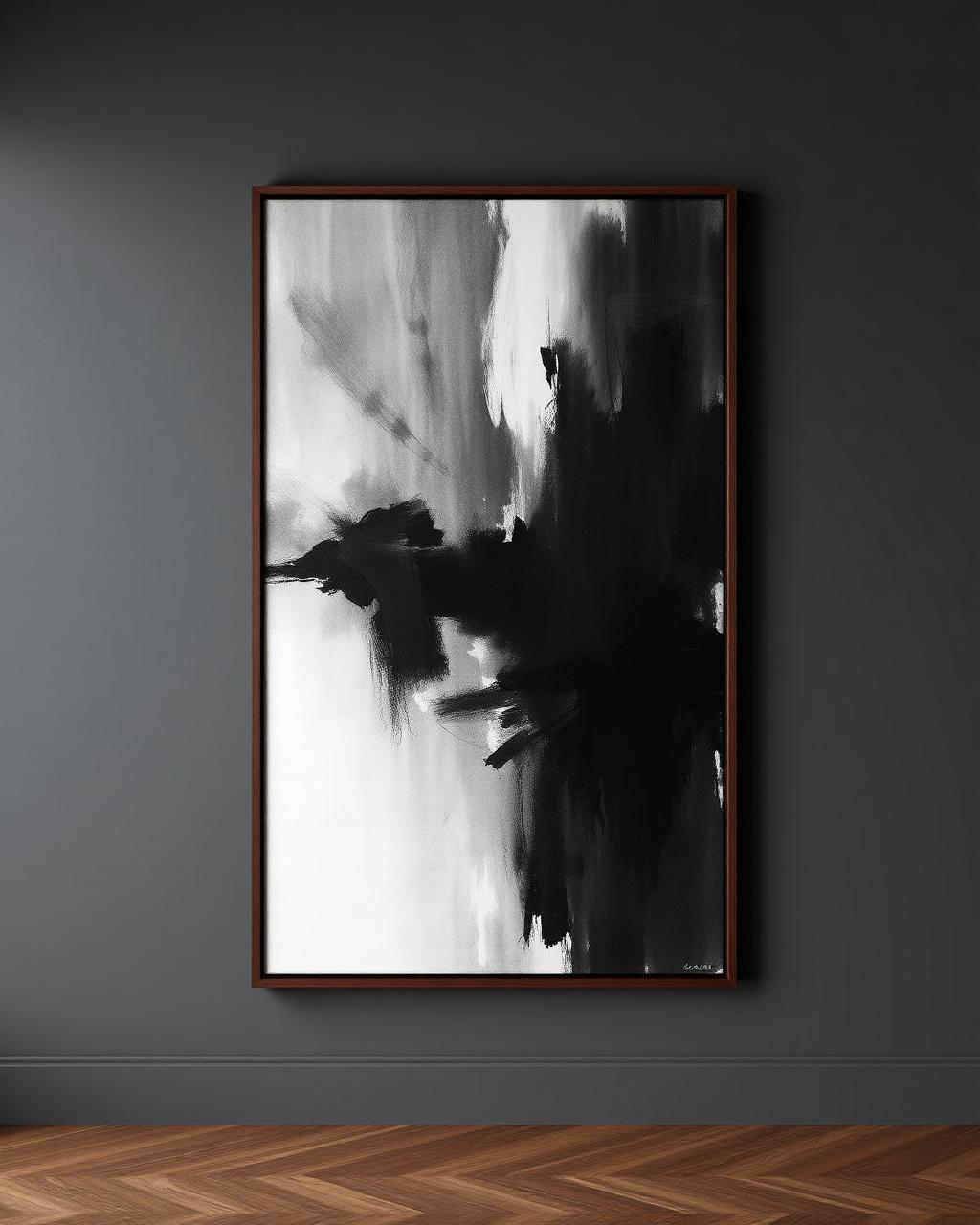 Aurelian Monolith II — Oil on linen, walnut framing