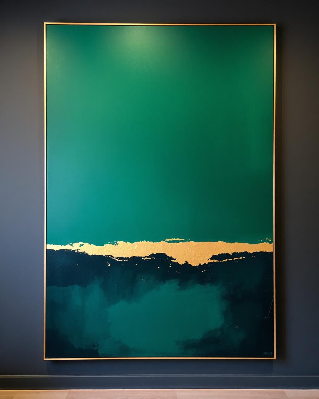 Aurelian Verdant III — Oil & gold leaf on canvas